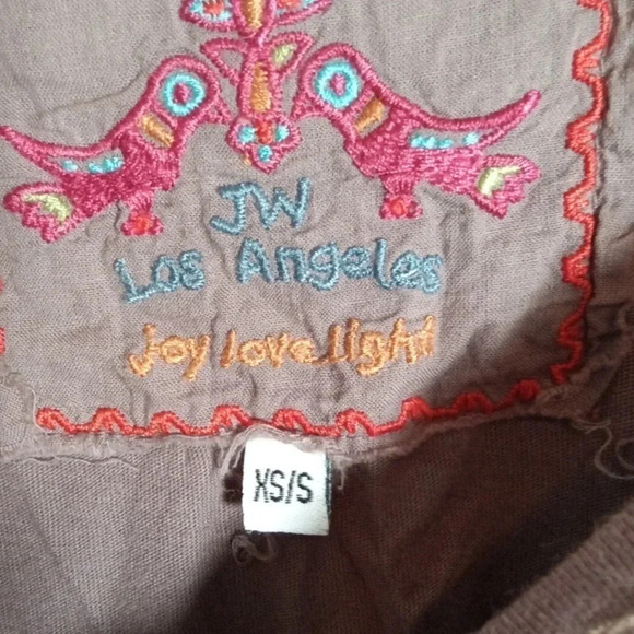 Jonny was Jm Los Angeles xs/s embroidered batwin poncho Tunic - Picture 4 of 7